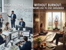 High Output Without Burnout: The Daily Systems Entrepreneurs Use to Stay Grounded