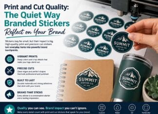 Print and Cut Quality The Quiet Way Branded Stickers Reflect on Your Brand