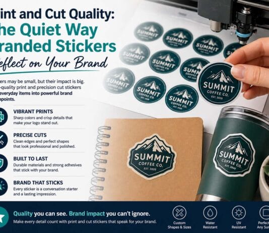 Print and Cut Quality The Quiet Way Branded Stickers Reflect on Your Brand