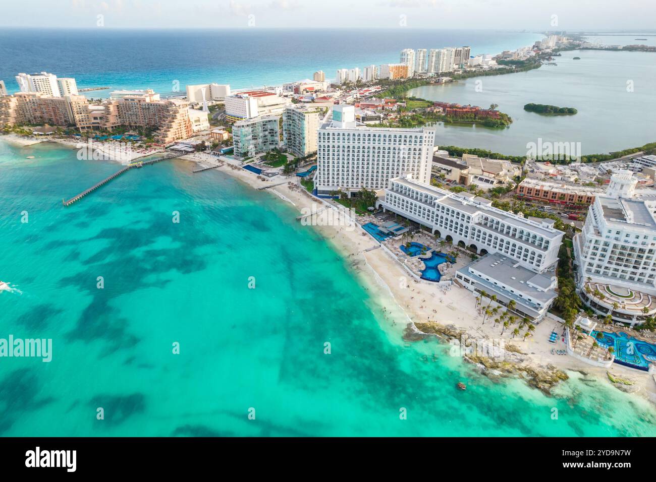 Cancun Hotel Zone aerial view for executive retreats