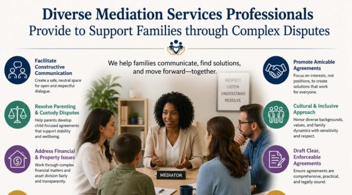 Diverse Mediation Services Professionals Provide to Support Families through Complex Disputes