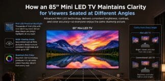 How an 85 Mini LED TV Maintains Clarity for Viewers Seated at Different Angles