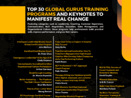 Top 30 Global Gurus Training Programs and Keynotes to Manifest Real Change