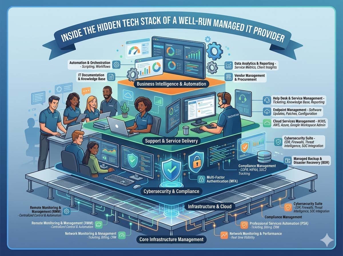 The Hidden Tech Stack Behind a Well-Run Managed IT Provider - Global Gurus