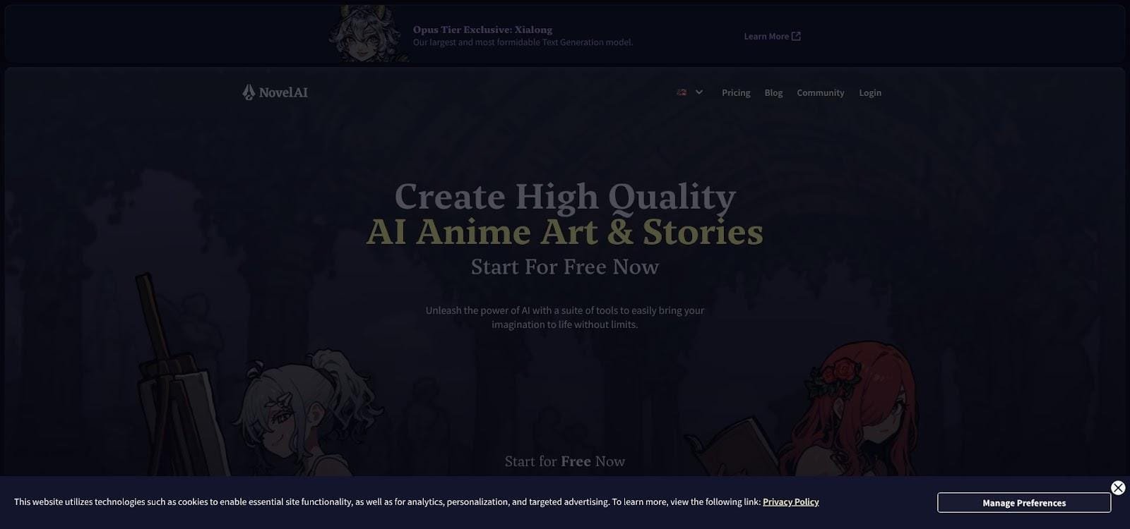 NovelAI Manuscript View – Long-Form Fiction Co-Author Screenshot.