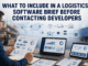 What to Include in a Logistics Software Brief Before Contacting Developers