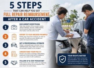 5 Steps That Can Help You Get Full Repair Reimbursement After a Car Accident