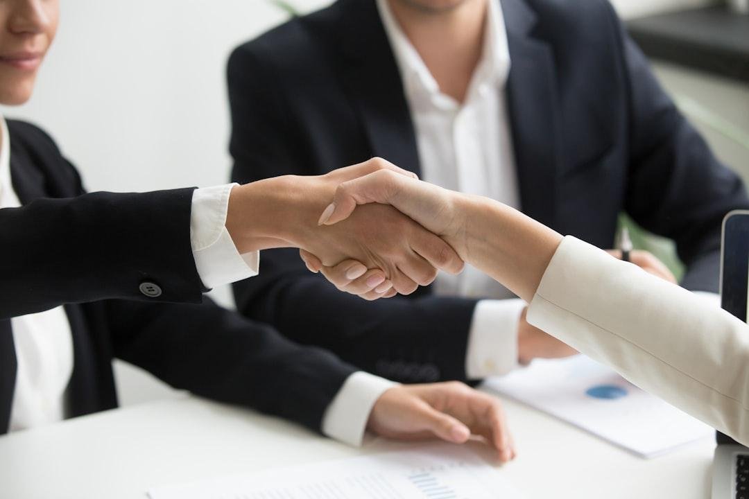 A business team meeting a marketing agency partner