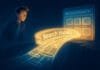 How Online Retail Leaders Can Turn Search Visibility Into Business Growth A stylized illustration showing a person on one side of a digital chasm and an online store on the other connected by a glowing bridge labeled Search Visibility.