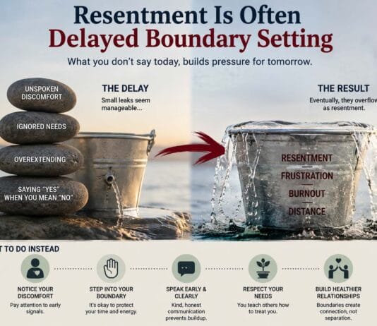 Resentment Is Often Delayed Boundary Setting