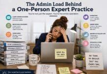 The Admin Load Behind a One-Person Expert Practice The Admin Load Behind a One-Person Expert Practice