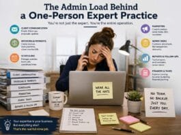 The Admin Load Behind a One-Person Expert Practice
