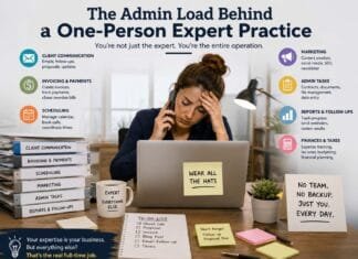 The Admin Load Behind a One-Person Expert Practice The Admin Load Behind a One-Person Expert Practice
