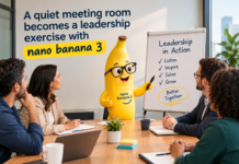 A quiet meeting room becomes a leadership exercise with nano banana 3