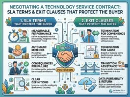 Negotiating a Technology Service Contract: SLA Terms and Exit Clauses That Protect the Buyer
